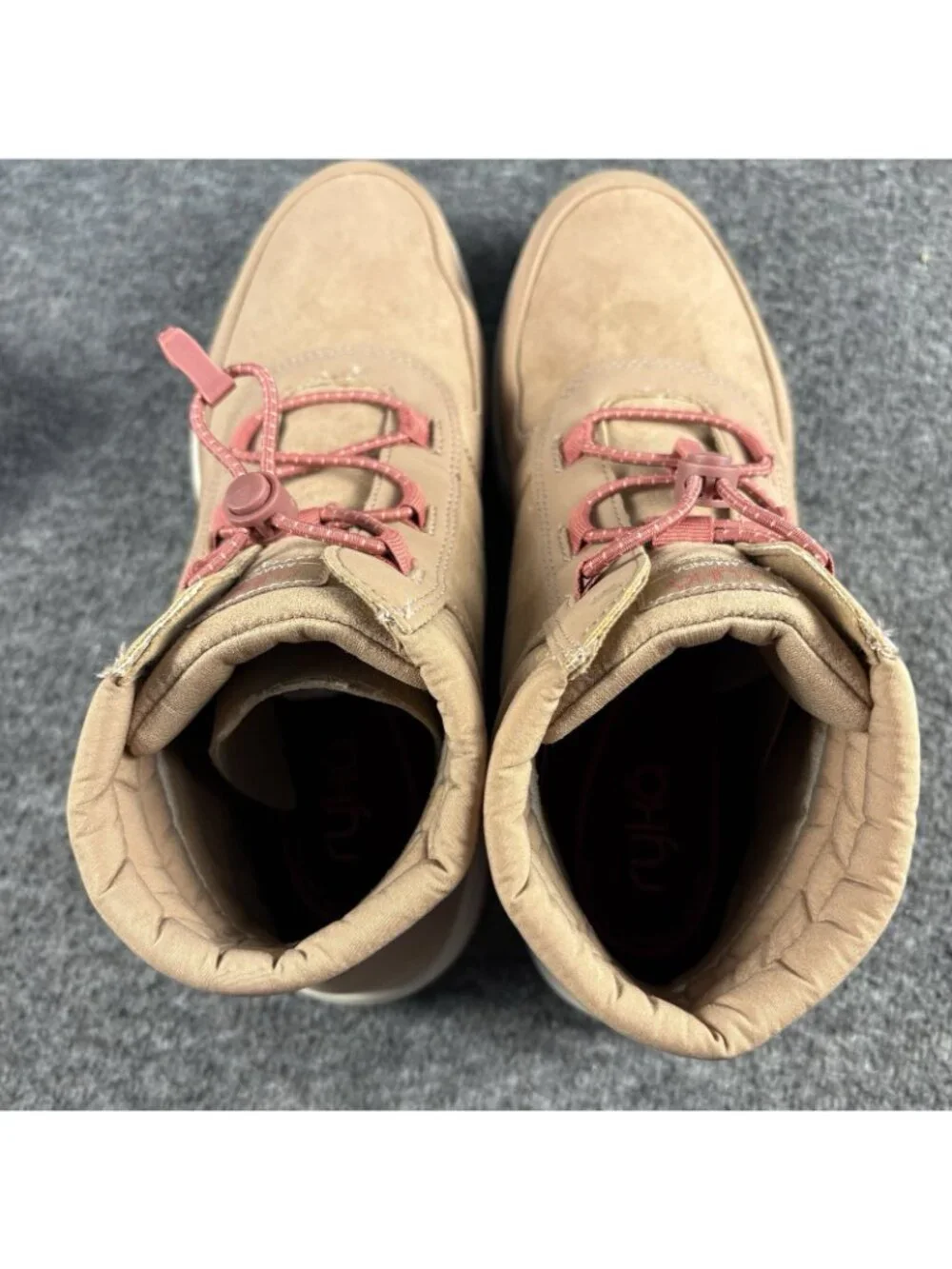 Ryka Amanda Women’s US 10W Wide Tan Mid Top Hiking Boots Comfort New Without Box